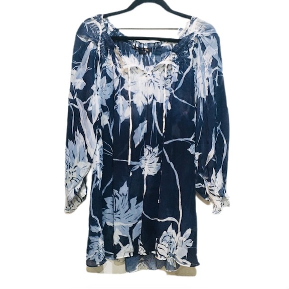 NWOT Mushka by Sienna Rose Sheer Floral Tunic - Picture 1 of 1